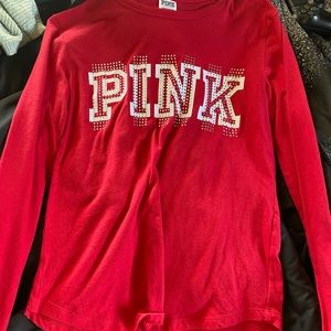 pink longsleve shirt